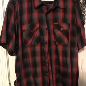 DIXXON Flannel Company The Bishop black and red Plaid Casual XL Shirt $60